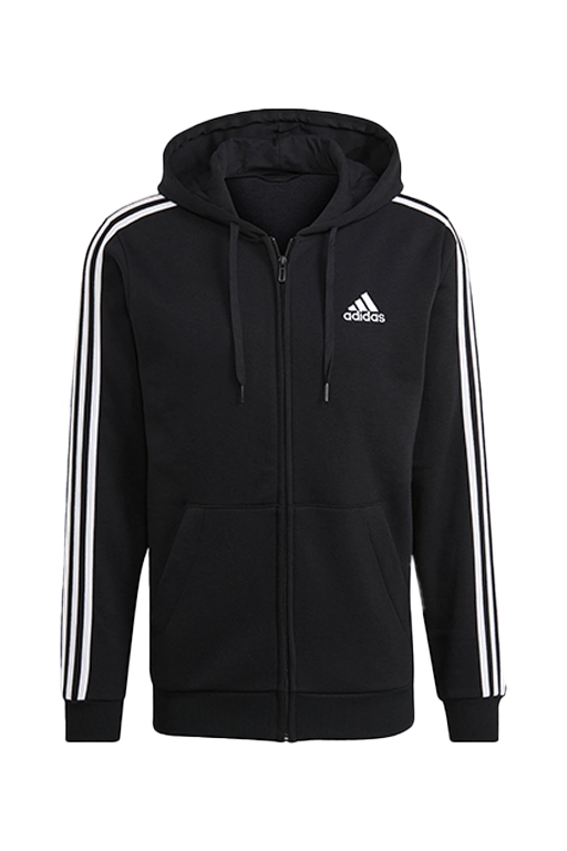 Adidas Men’s Essentials 3-Stripes Fleece Cut Full Zip Hoodie