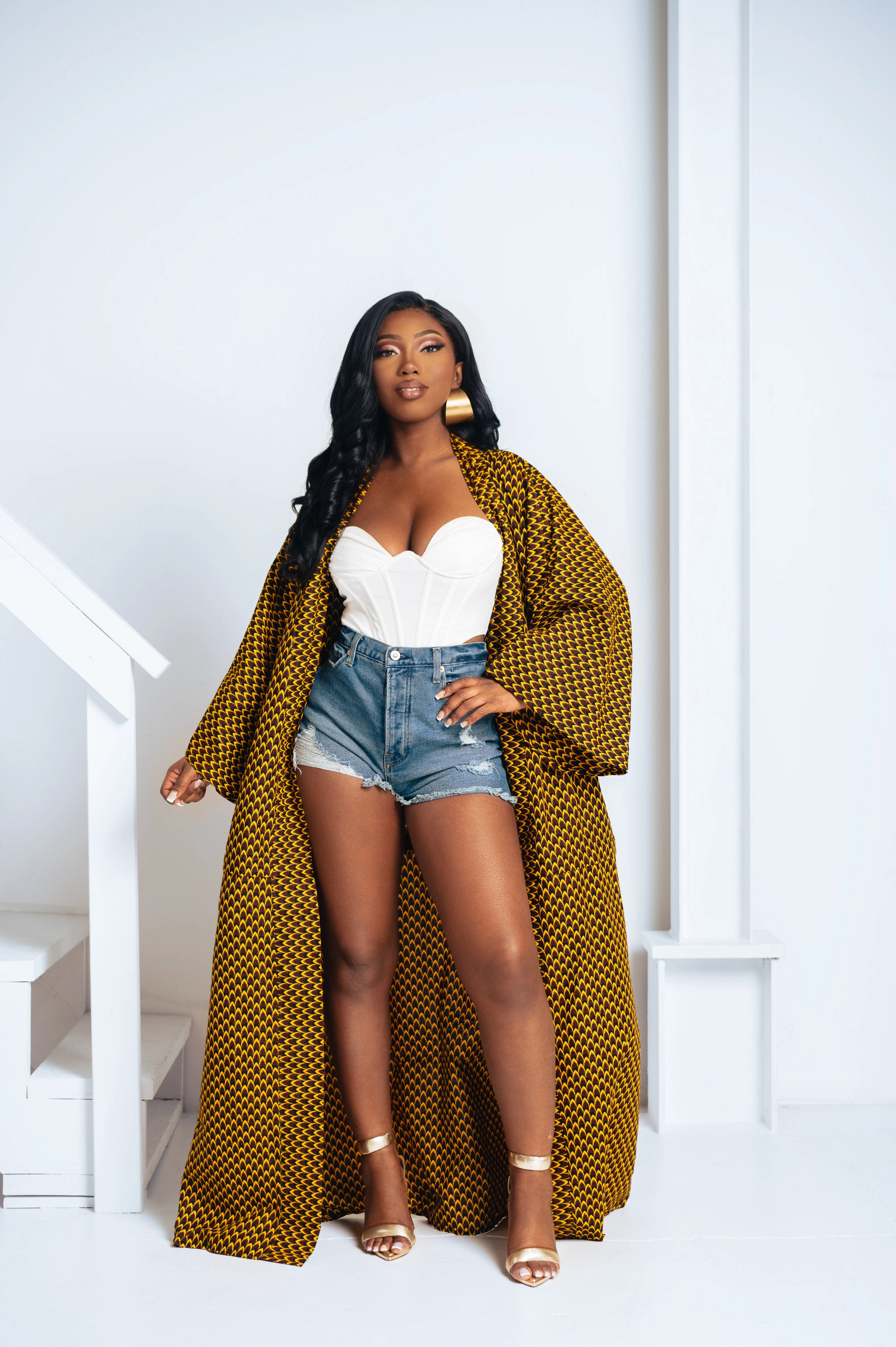 AGBANI African Print convertible Kimono