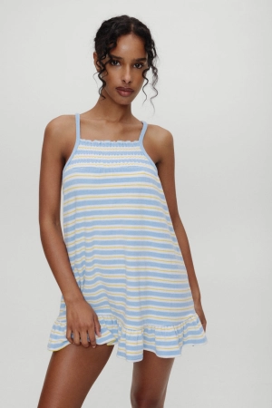 April Striped Babydoll Dress - Ashbury Stripe