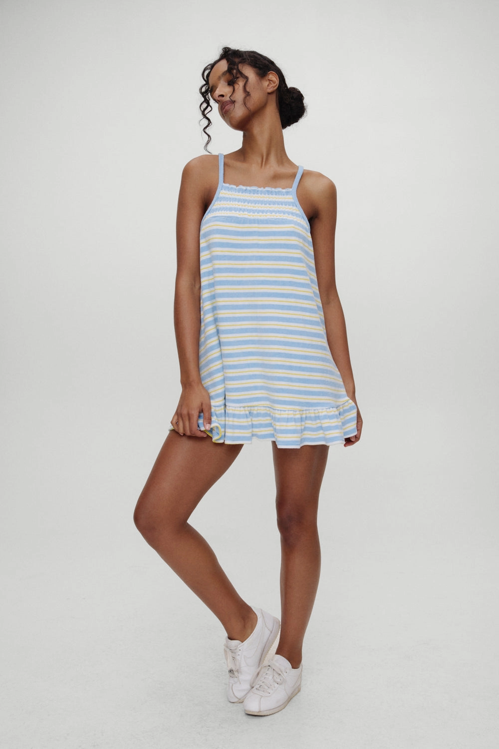 April Striped Babydoll Dress - Ashbury Stripe