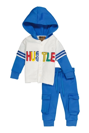 Baby Boys 0-9M Hustle Jersey Hoodie and Joggers