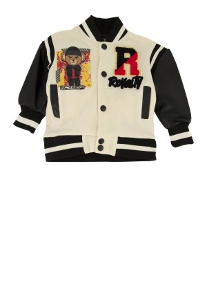 Baby Boys 0-9M Royalty Chenille Patch Graphic Varsity Jacket