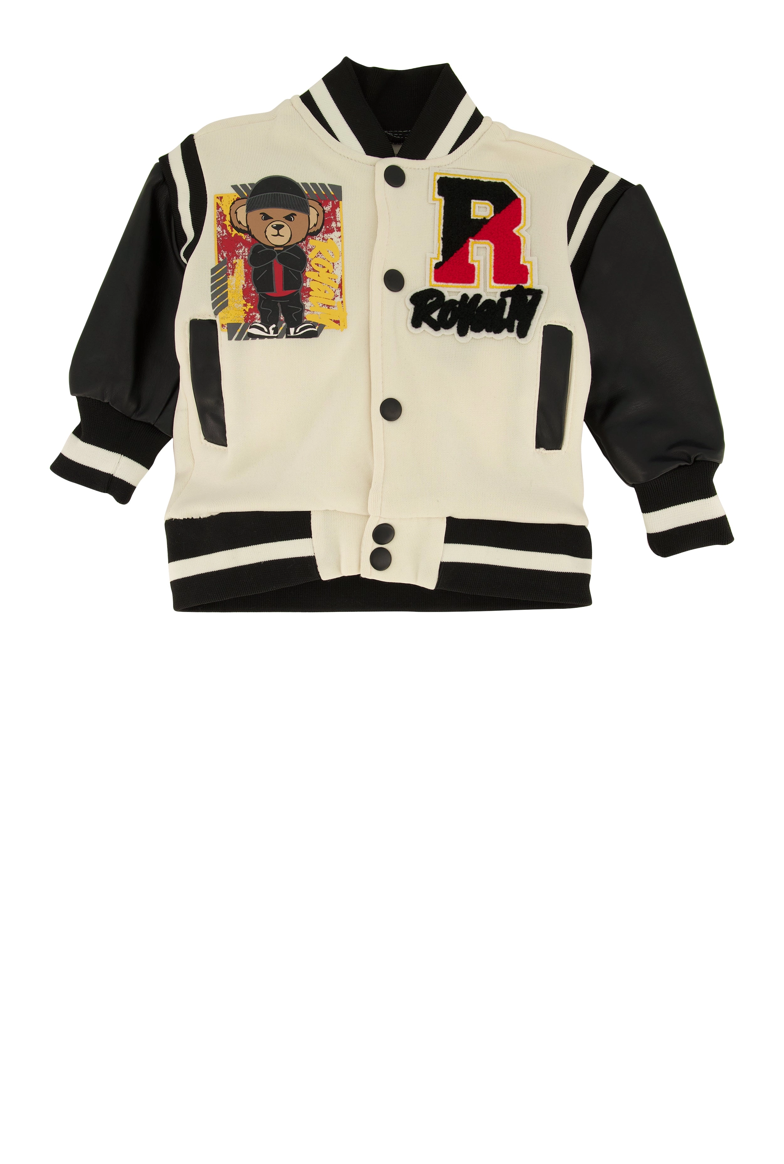 Baby Boys 0-9M Royalty Chenille Patch Graphic Varsity Jacket