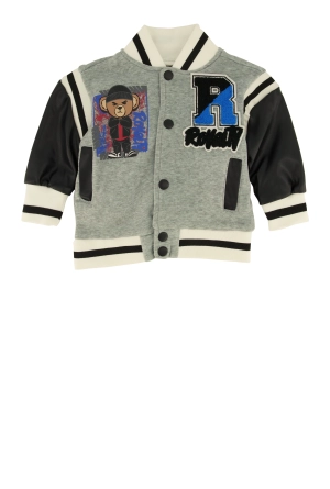 Baby Boys 0-9M Royalty Chenille Patch Graphic Varsity Jacket