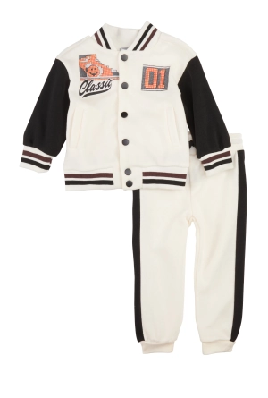 Baby Boys 12-24M Classic 01 Graphic Varsity Jacket and Joggers