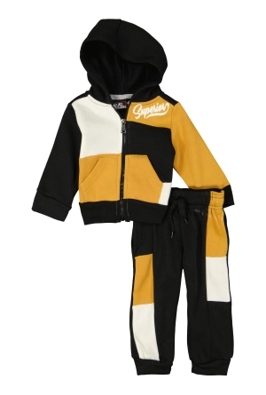 Baby Boys 12-24M Superior Color Block Zip Front Hoodie and Joggers