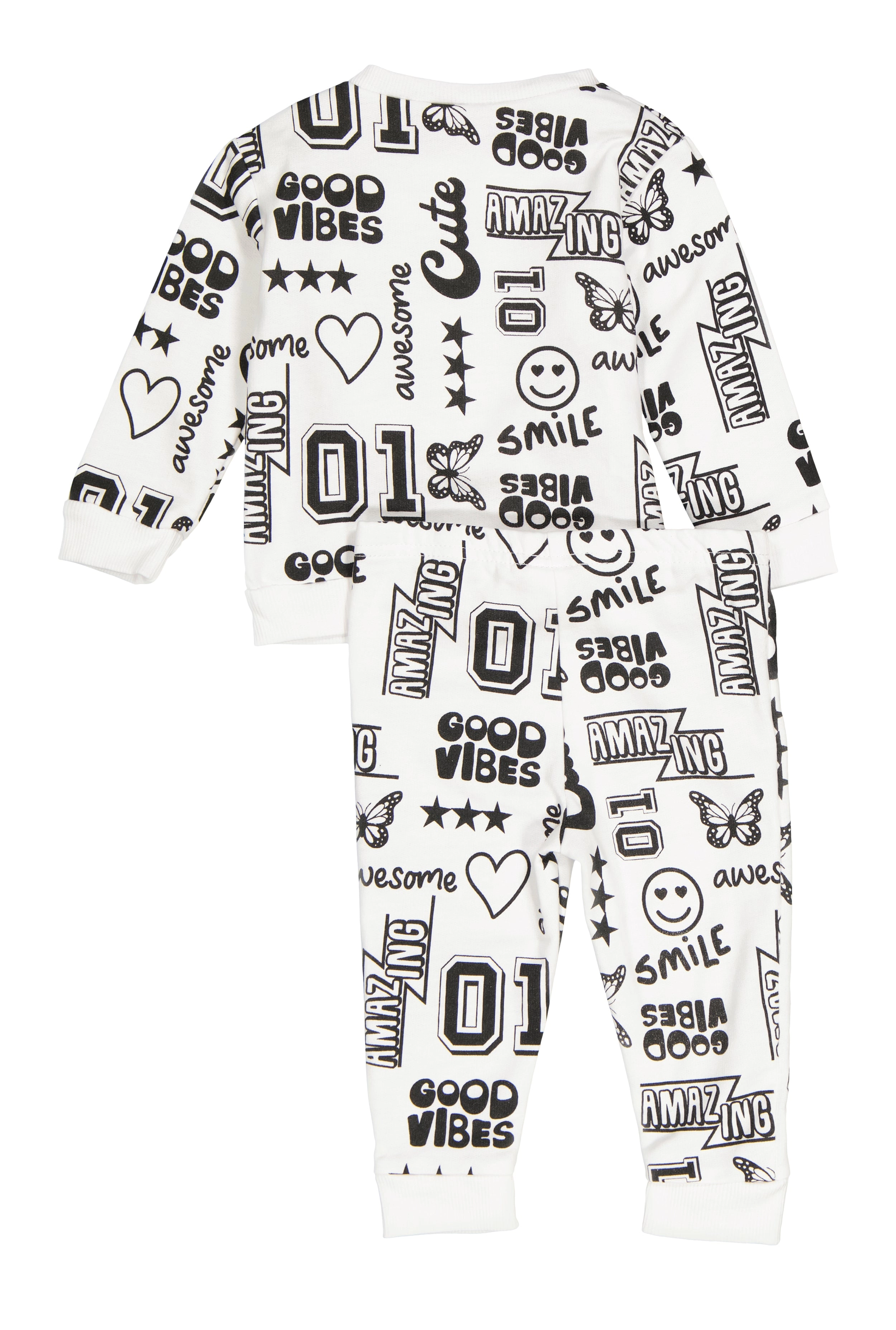 Baby Girls 12-24M Amazing Graphic Print Sweatshirt and Joggers