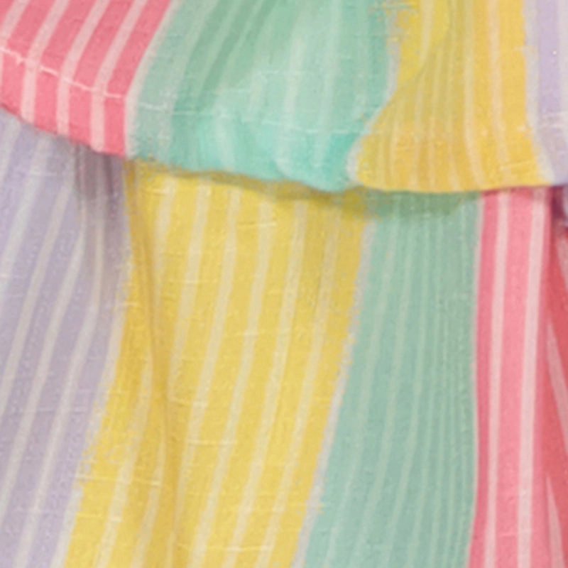 Baby Girls 12-24M Color Block Stripe Ruffle Top and Shorts