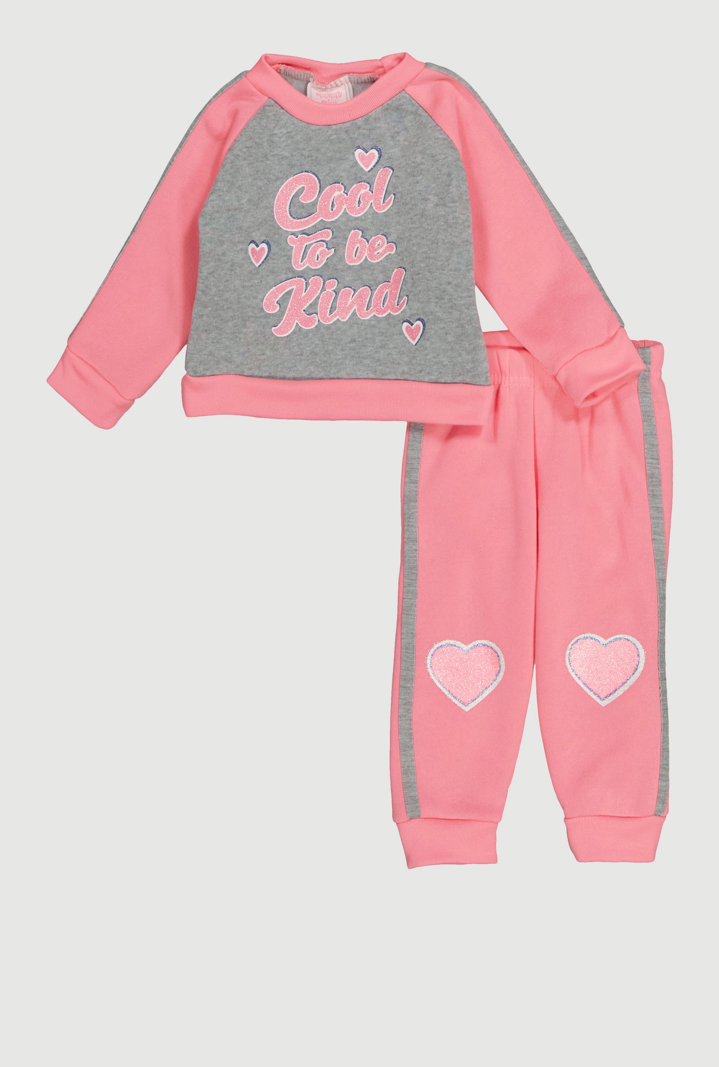 Baby Girls 12-24M Cool To Be Kind Graphic Sweatshirt and Sweatpants