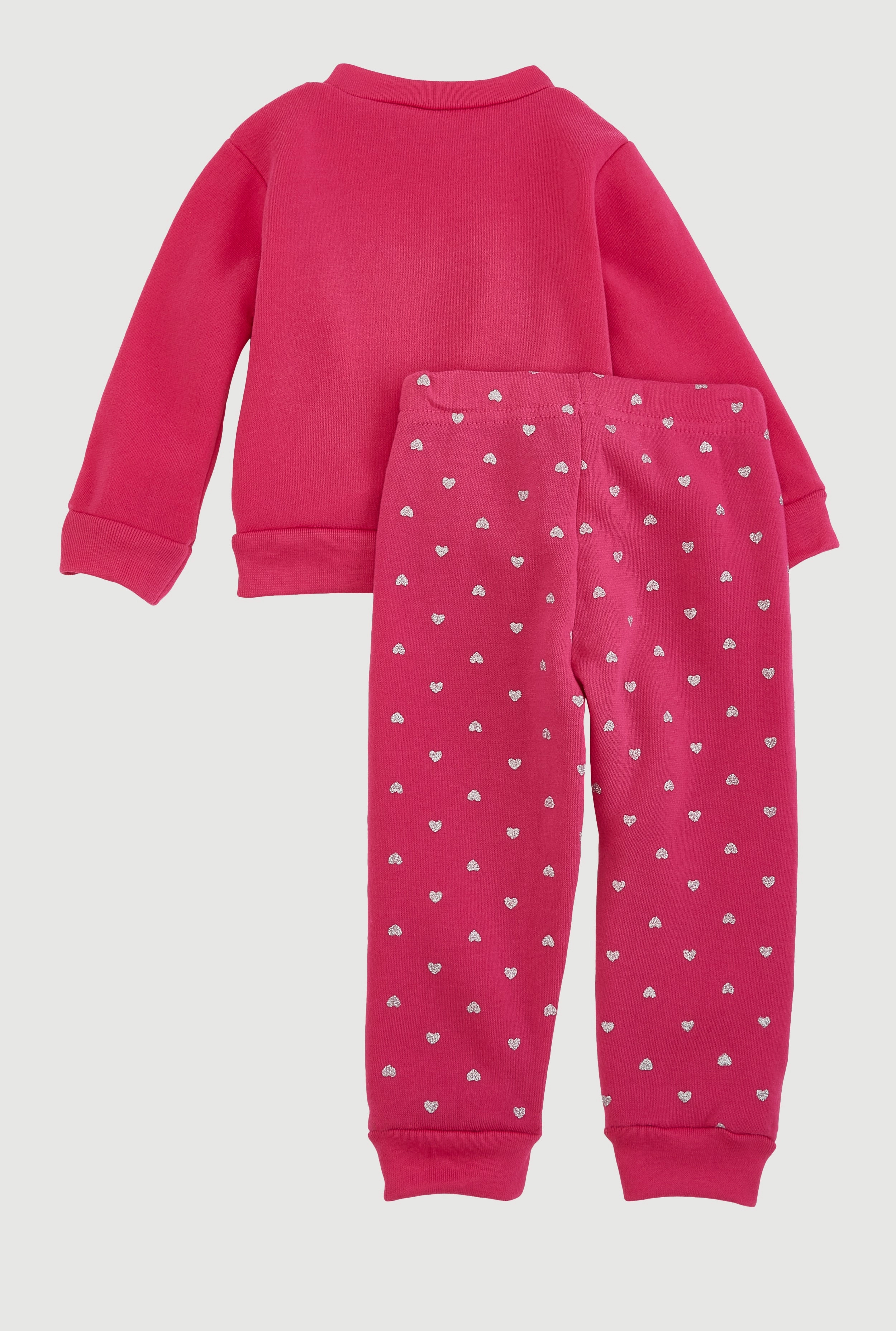 Baby Girls 12-24M Love Glitter Heart Sweatshirt and Joggers