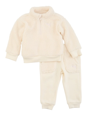 Baby Girls 12-24M Puma Sherpa Half Zip Sweatshirt and Joggers