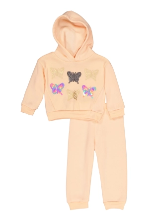 Baby Girls 12-24M Sequin Butterfly Hoodie and Sweatpants