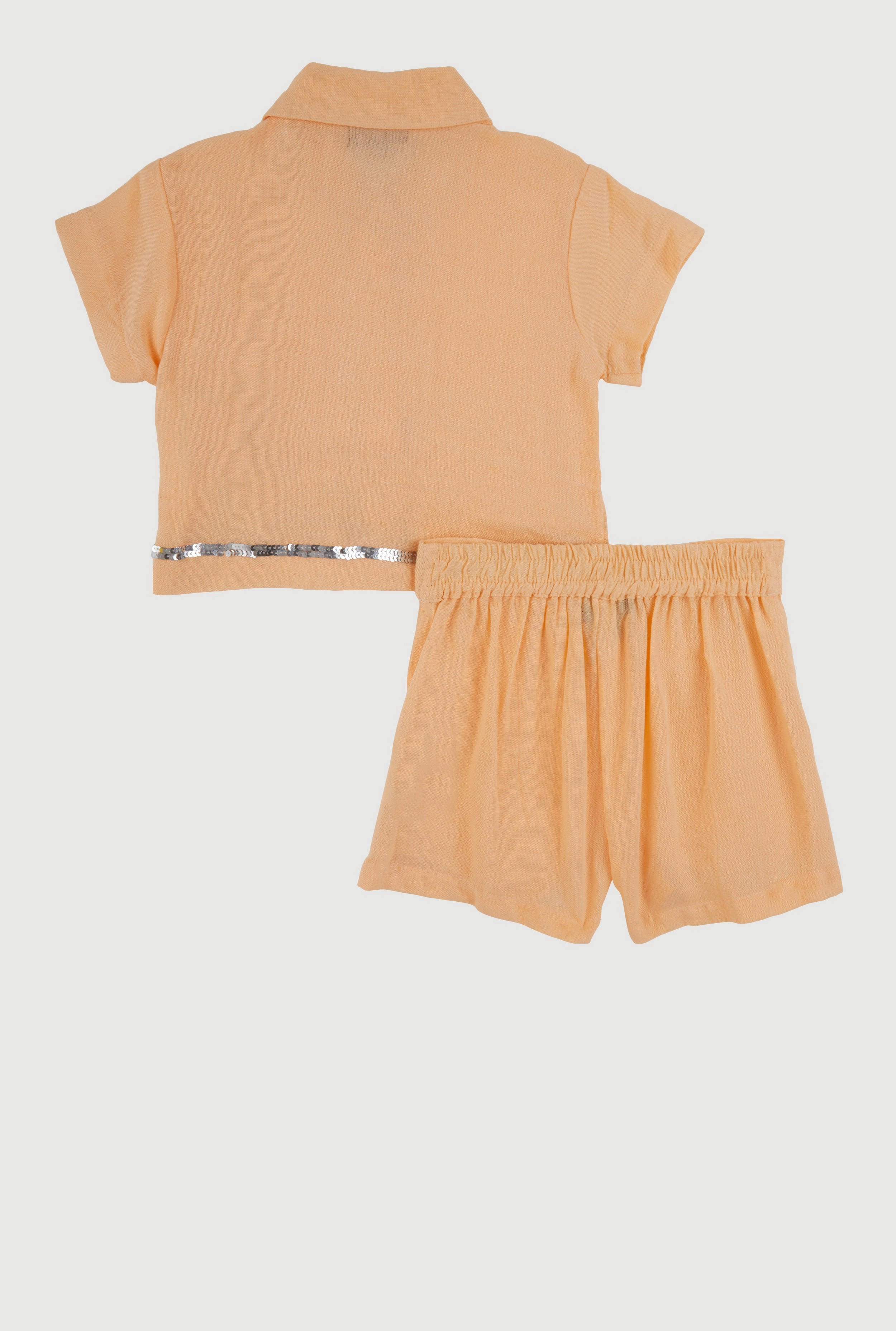 Baby Girls 12-24M Sequin Trim Shirt and Shorts Set