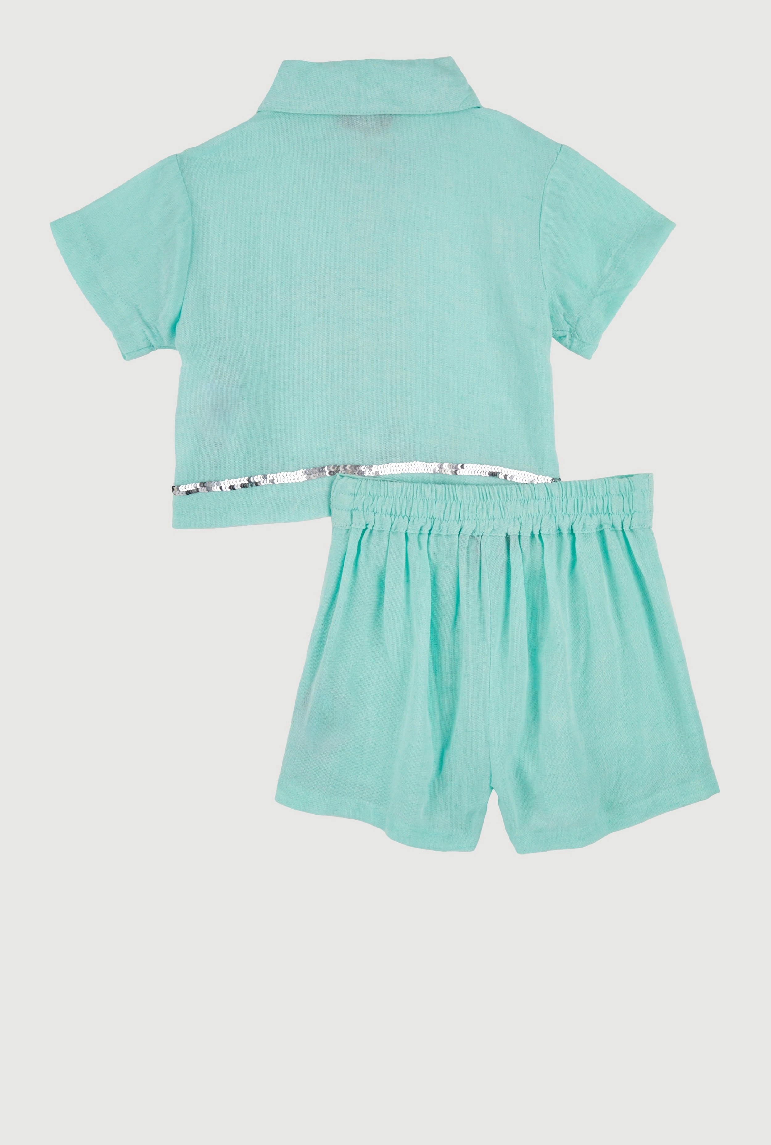 Baby Girls 12-24M Sequin Trim Shirt and Shorts Set