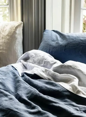 Blueberry Linen Pillowcases (Pair)