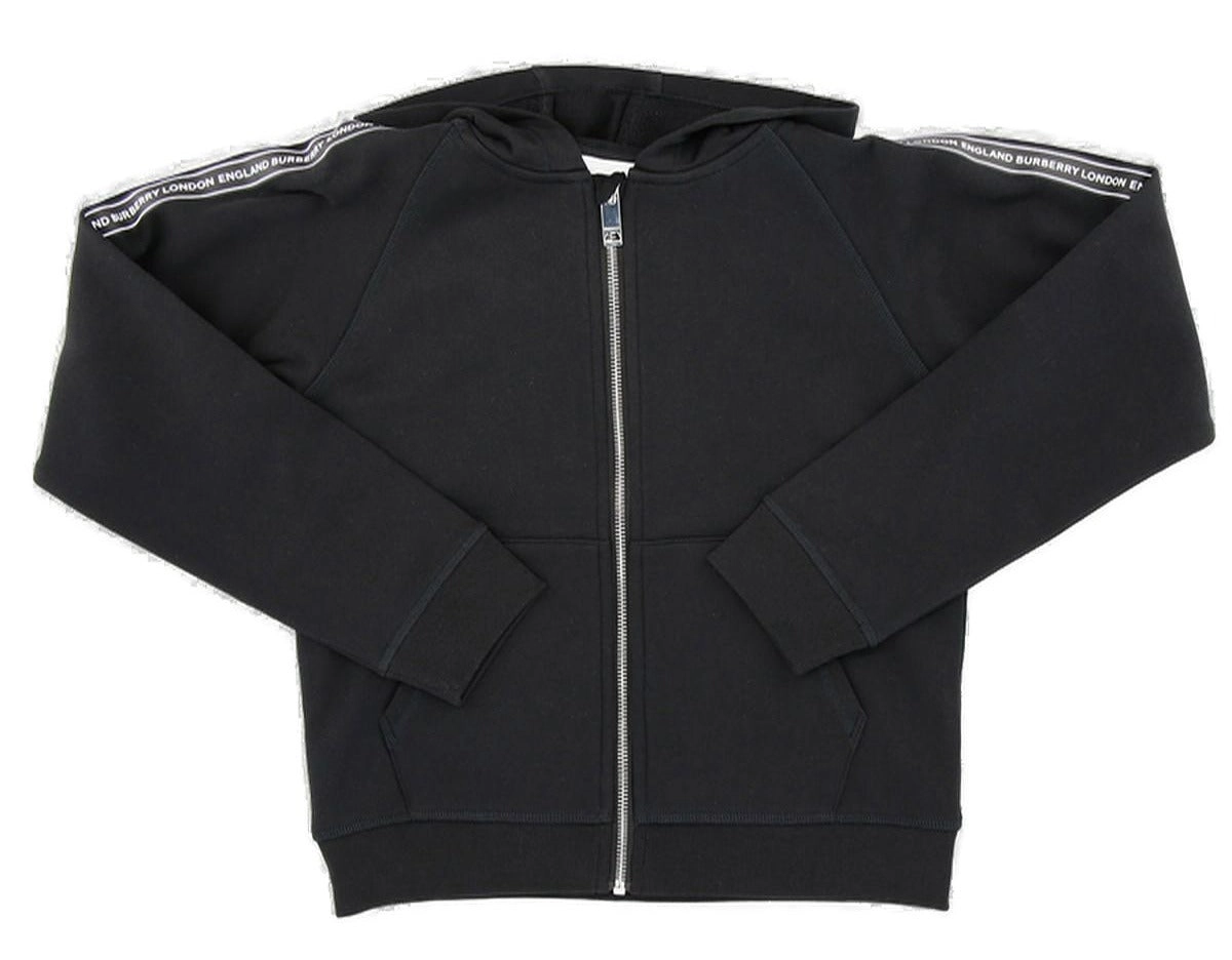 Burberry Kids Logo Printed Zip-Up Hoodie