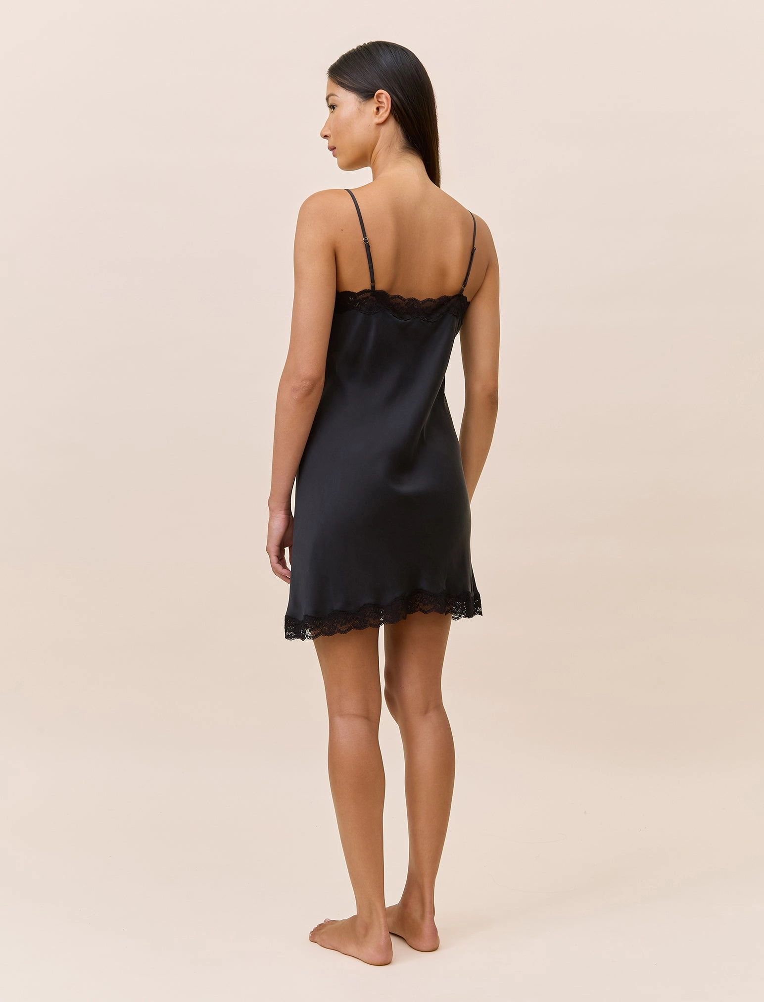 Camille Silk Lace Slip Nightgown