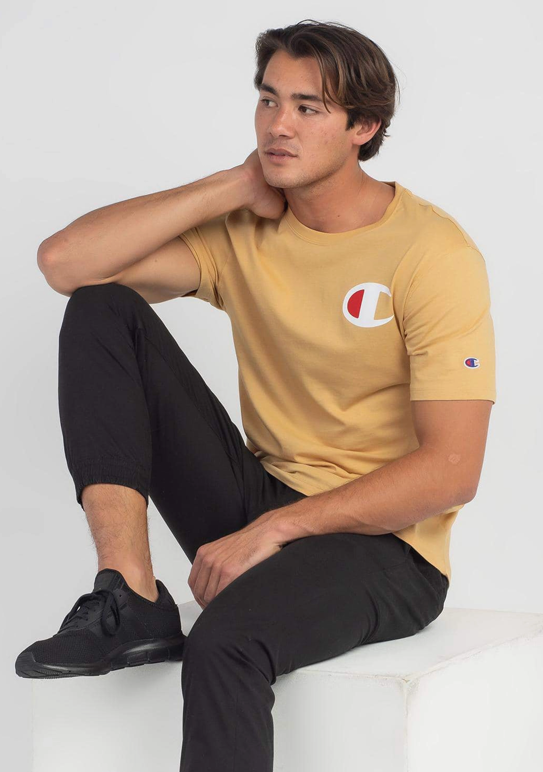 Champion Men’s C Logo Short Sleeve Tee Soft Terain