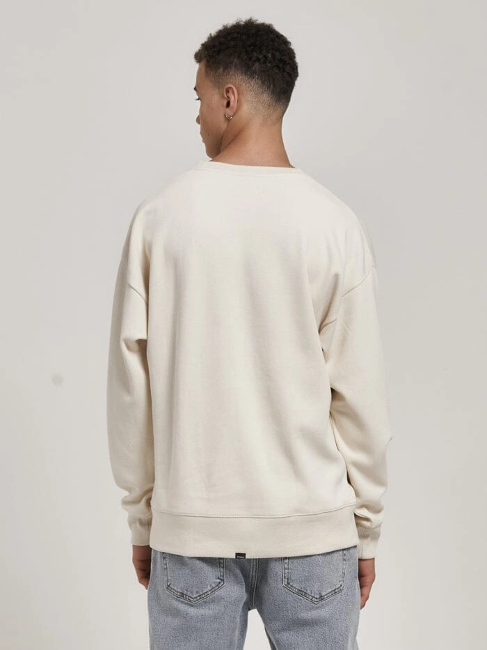 Chariot Embro Crew Neck Fleece - Unbleached