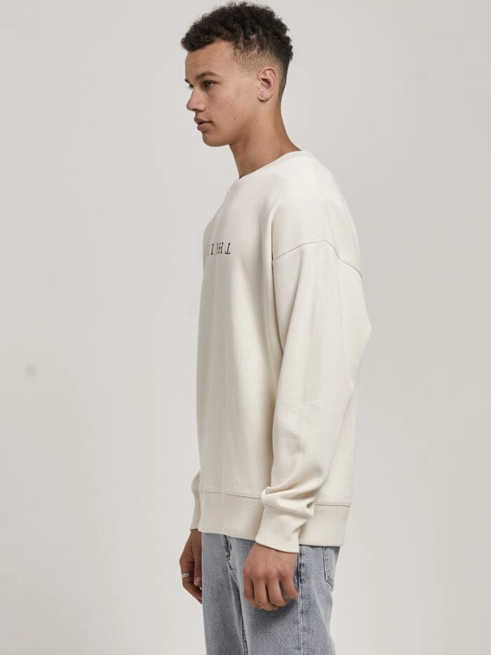 Chariot Embro Crew Neck Fleece - Unbleached