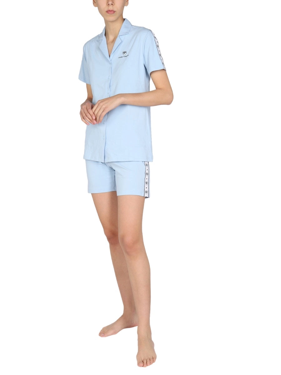 Chiara Ferragni Logo Print Pajamas Set