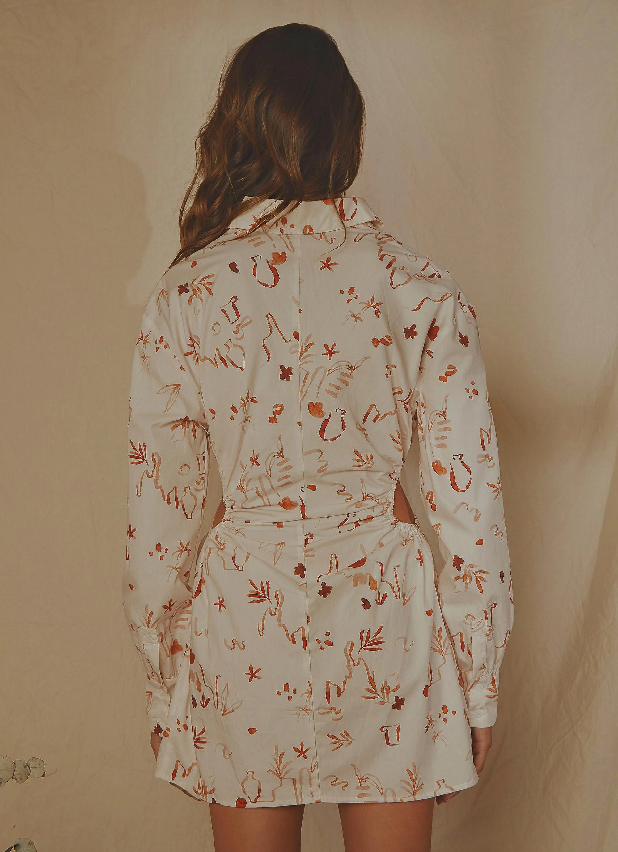 Corfu Linen Shirt Dress - Safari