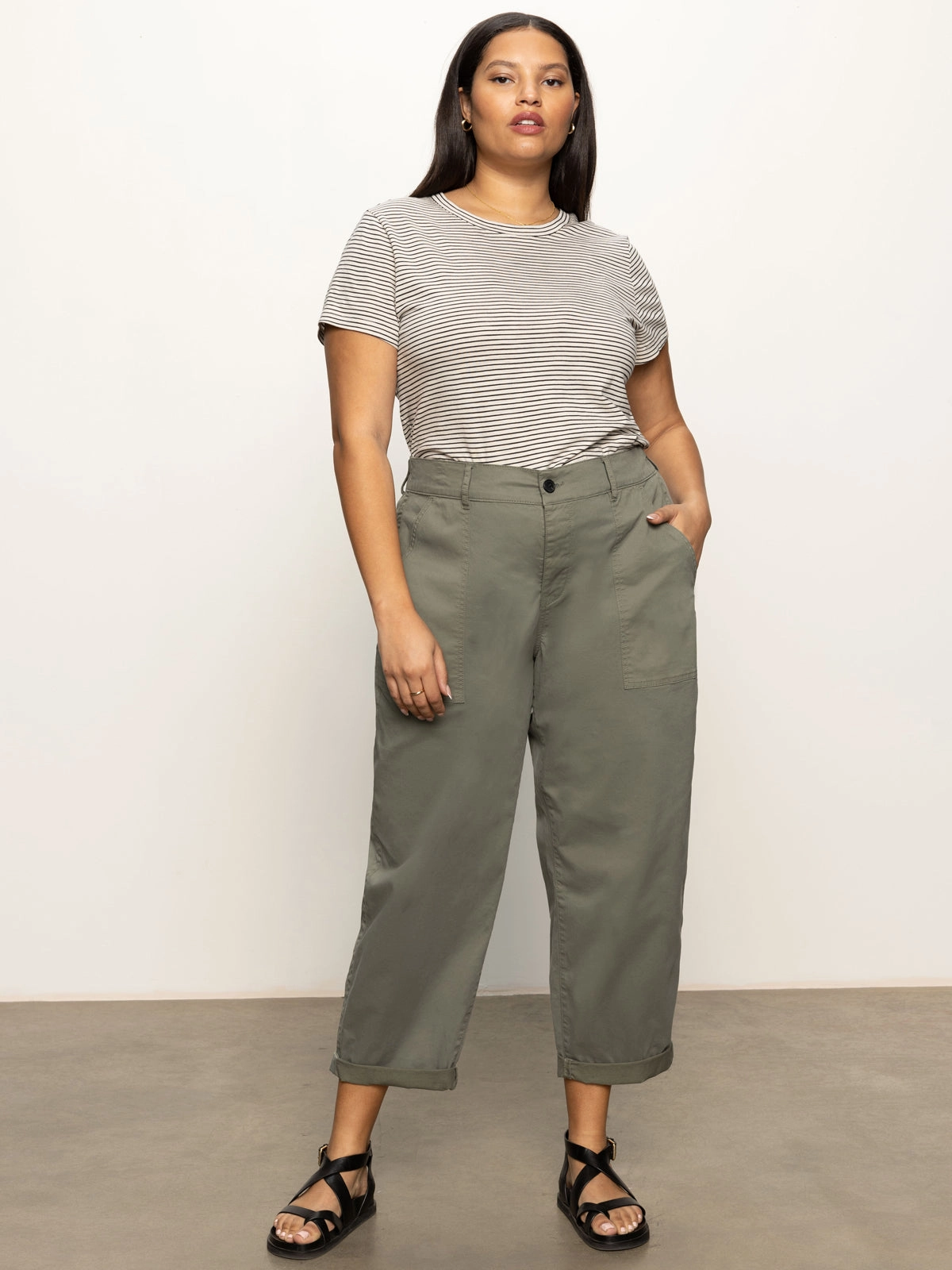 Cruiser Chino Semi High Rise Pant Dark Spruce Extended Sizing