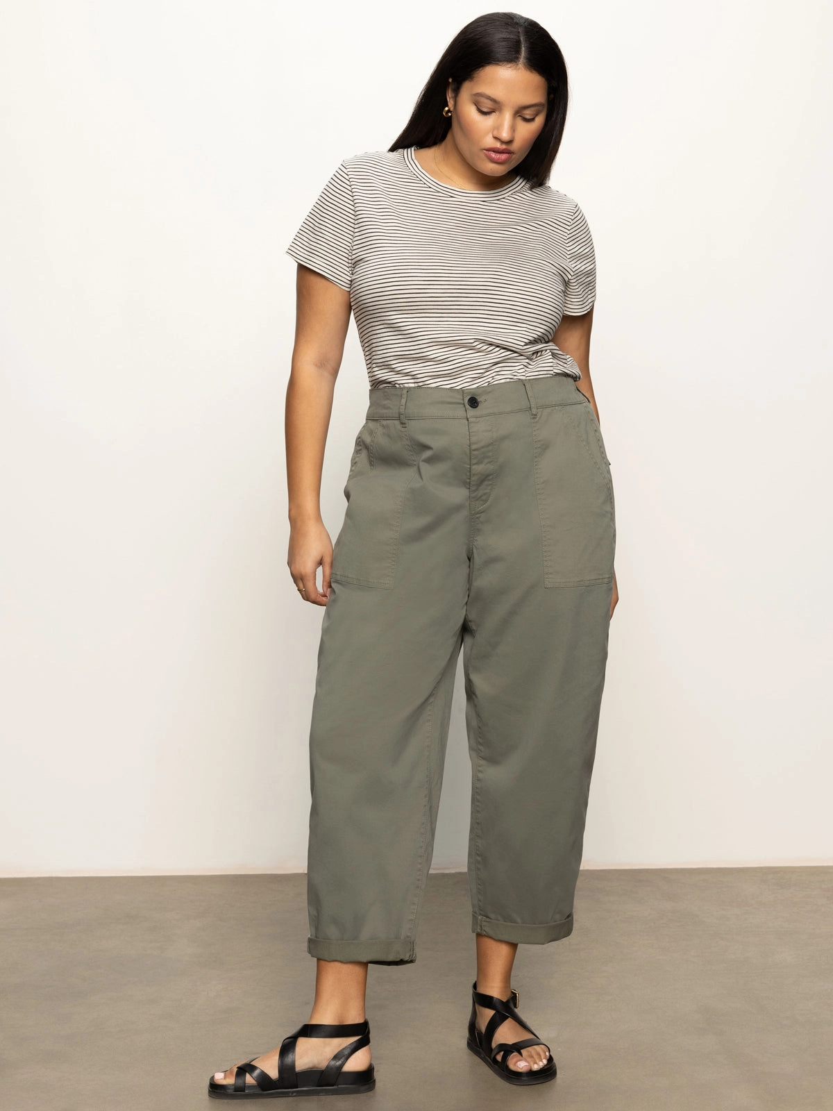 Cruiser Chino Semi High Rise Pant Dark Spruce Extended Sizing