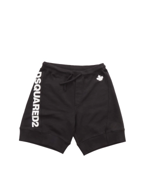 Dsquared2 Kids Logo Printed Drawstring Shorts