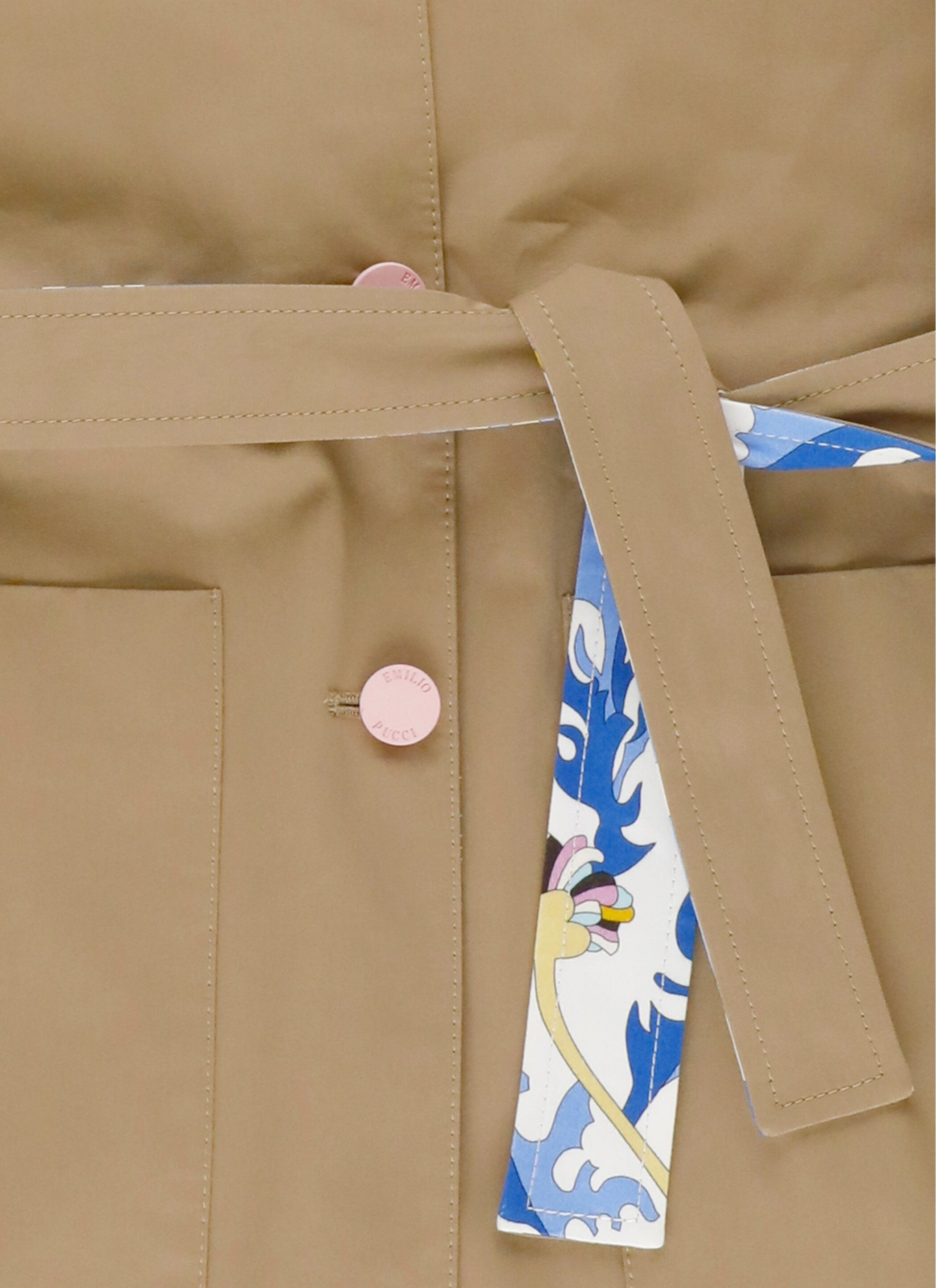 Emilio Pucci Junior Panelled Belted Trench Coat