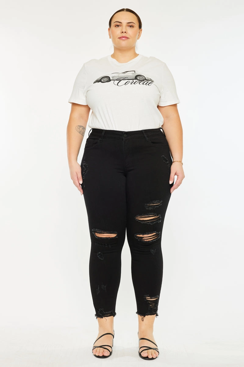 Genesis Mid Rise Ankle Skinny Jeans (Plus Size)