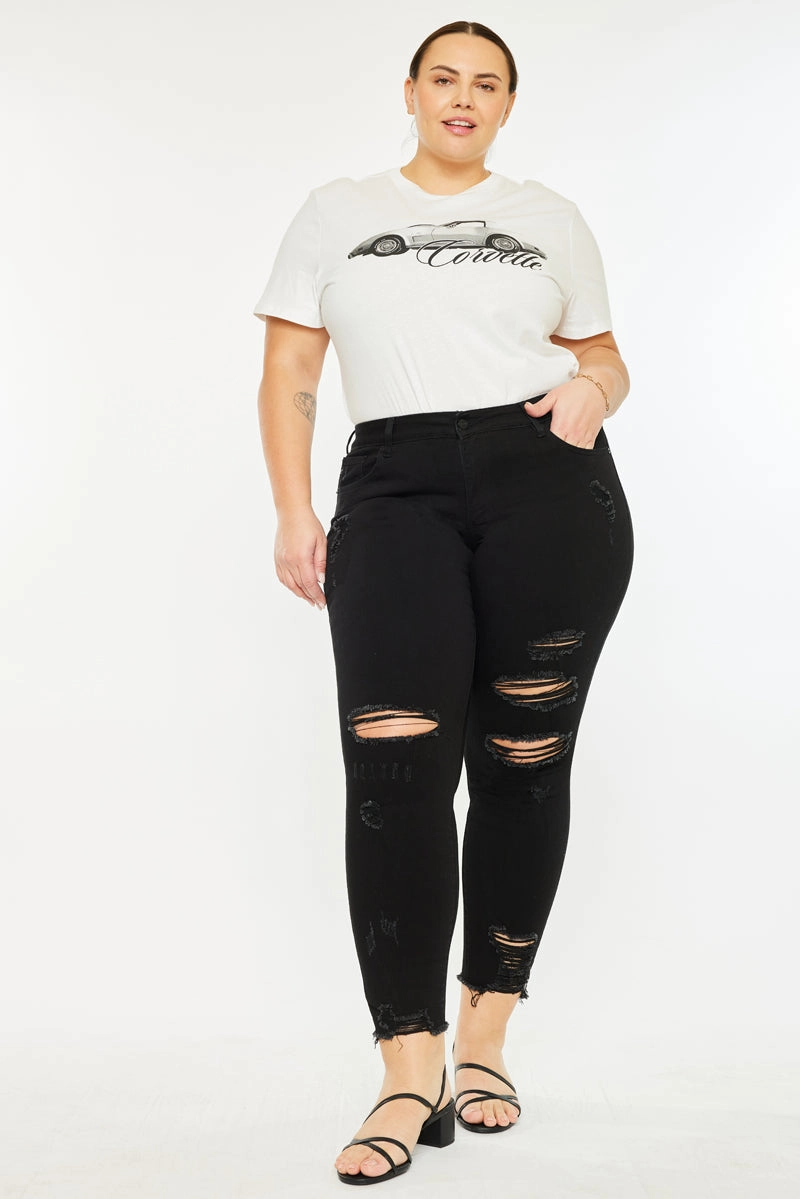 Genesis Mid Rise Ankle Skinny Jeans (Plus Size)
