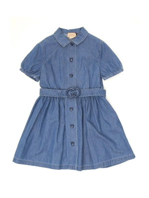 Gucci Kids Interlocking G Denim Dress