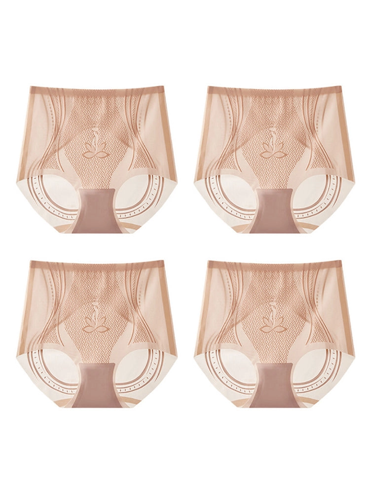 High Waist Ice Silk Cool Tummy Control Briefs