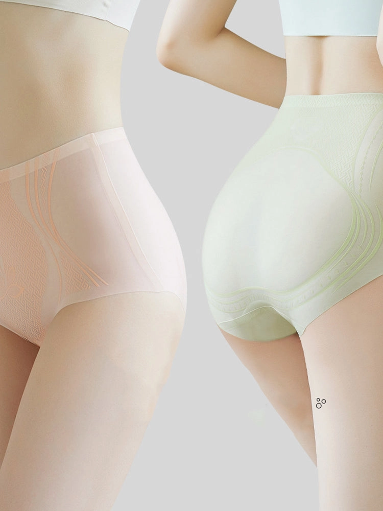 High Waist Ice Silk Cool Tummy Control Briefs