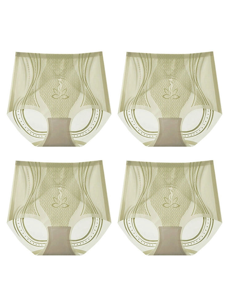High Waist Ice Silk Cool Tummy Control Briefs
