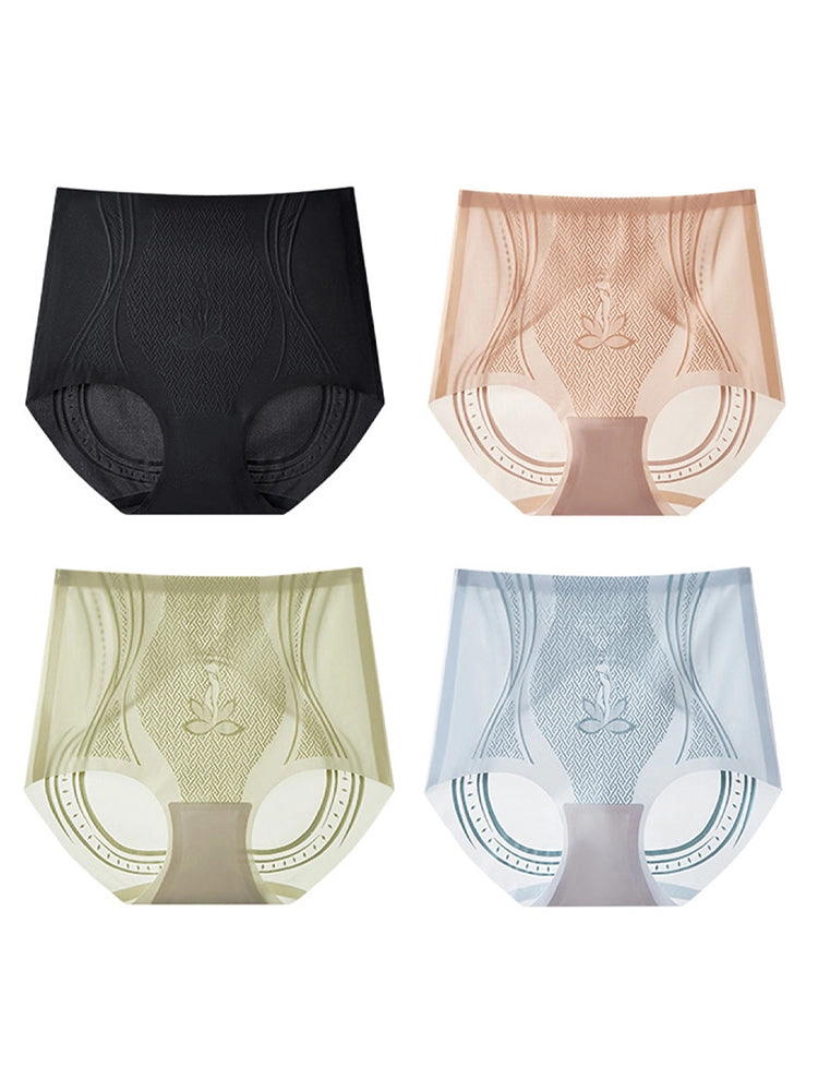 High Waist Ice Silk Cool Tummy Control Briefs