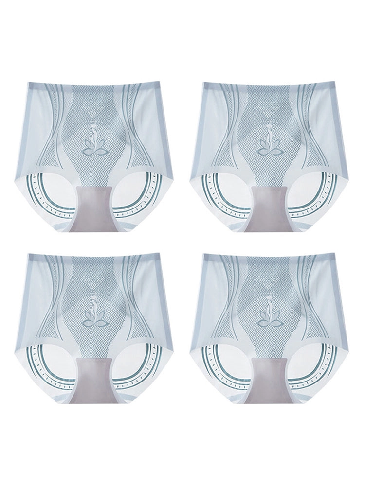 High Waist Ice Silk Cool Tummy Control Briefs