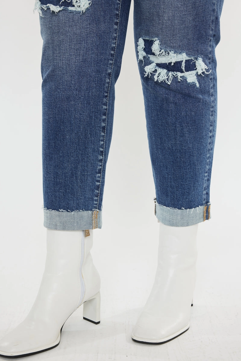 Jayleen Mid Rise Slim Boyfriend Jeans (Plus Size)