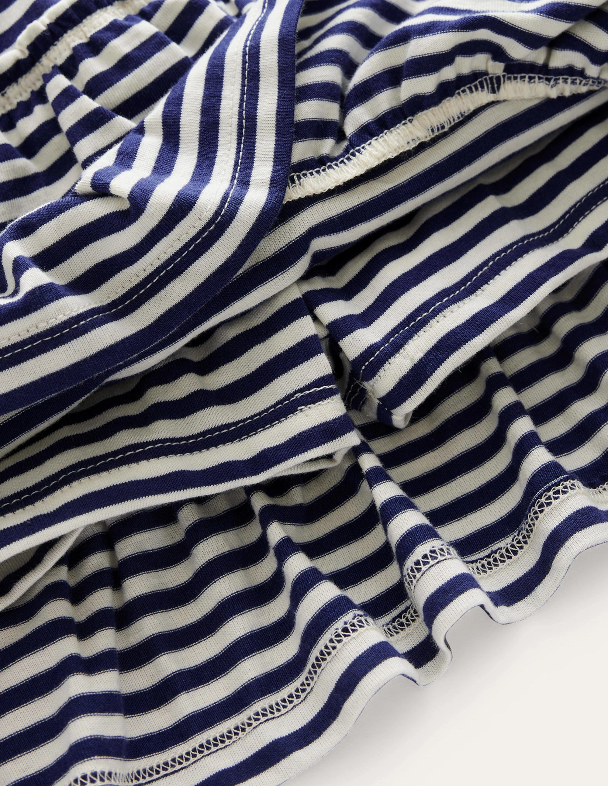 Jersey Ruffle Skort-College Navy/Ivory