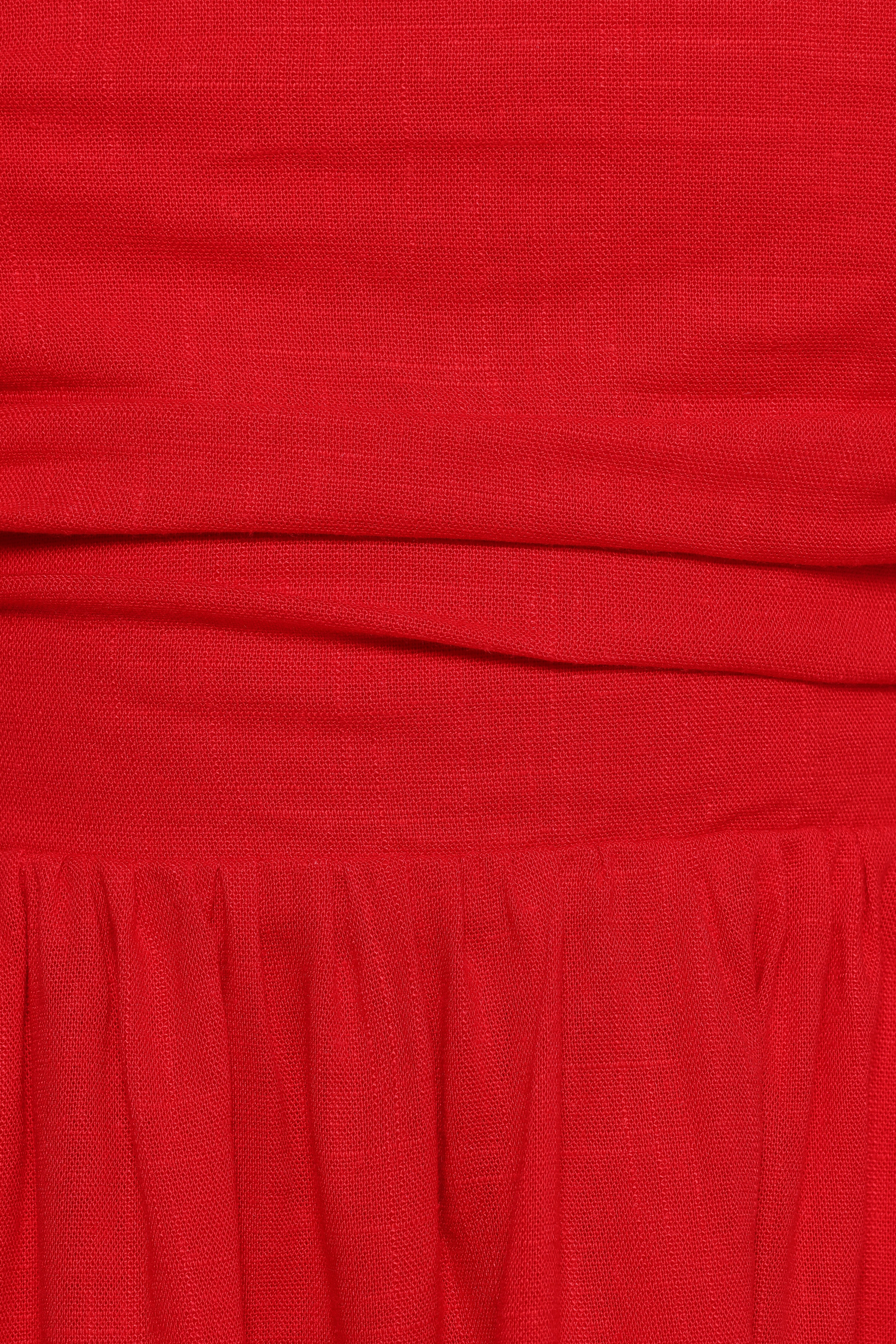 Katy Strapless Mini Dress - Red