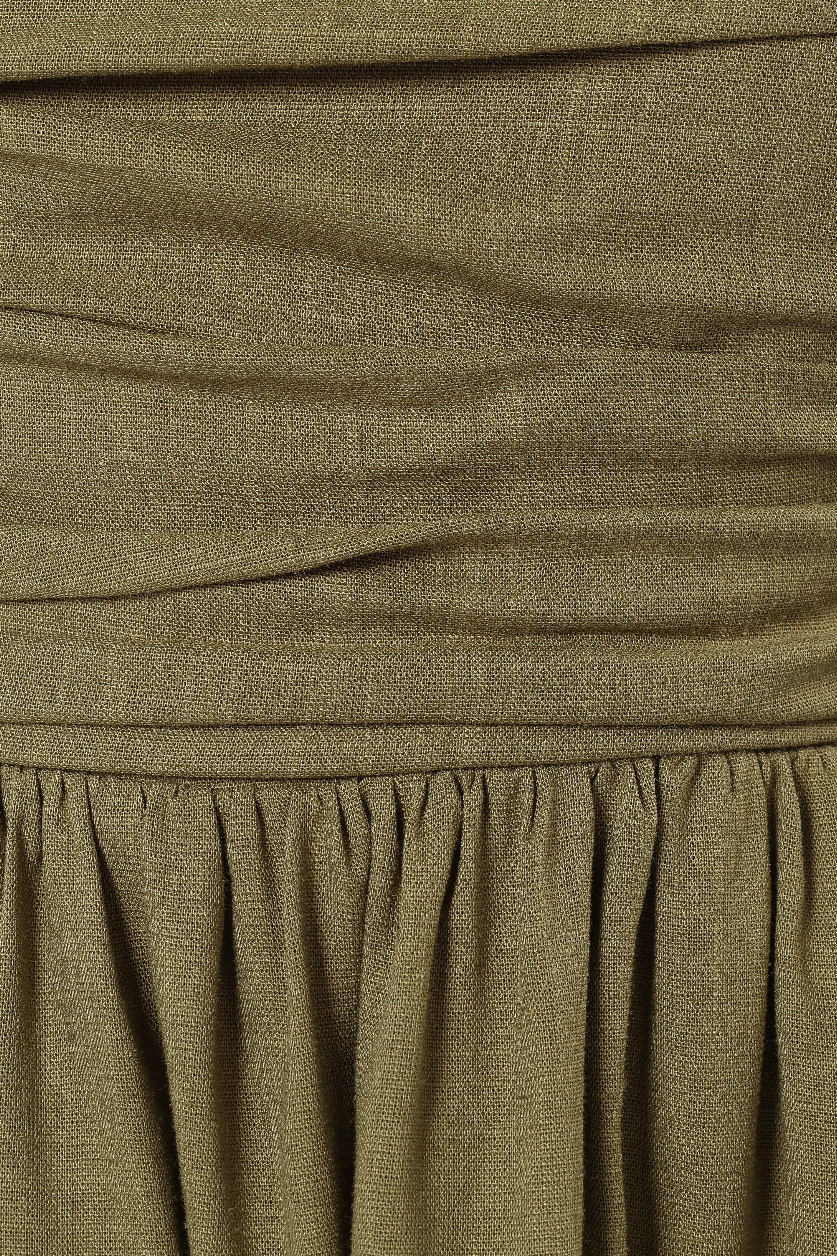 Kayt Strapless Dress - Olive Green