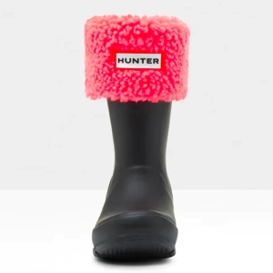 Kid's Sheepy Fleece Cuff Boot Sock Hyper Pink