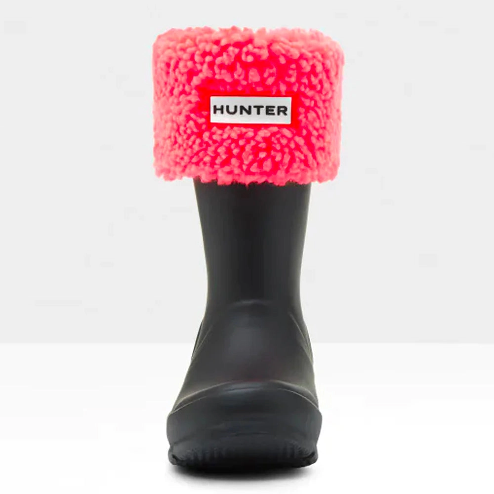 Kid's Sheepy Fleece Cuff Boot Sock Hyper Pink