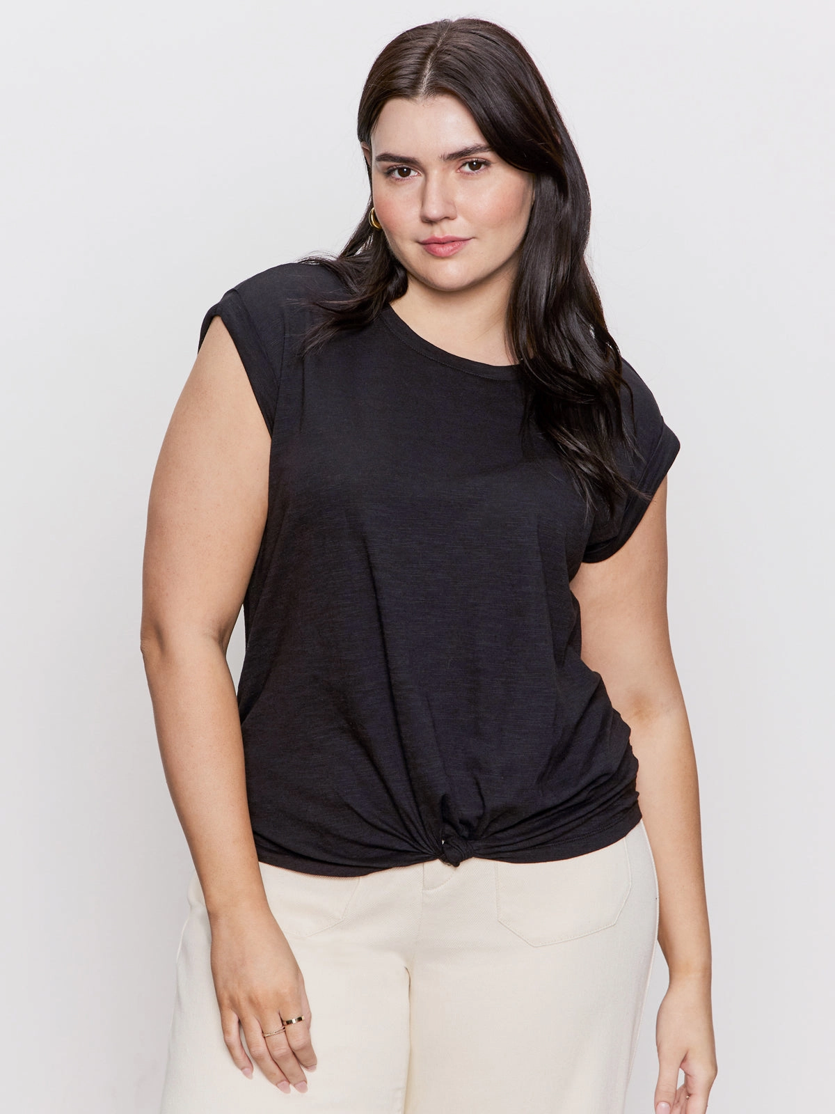Knotted Muscle Tee Black Extended Sizing