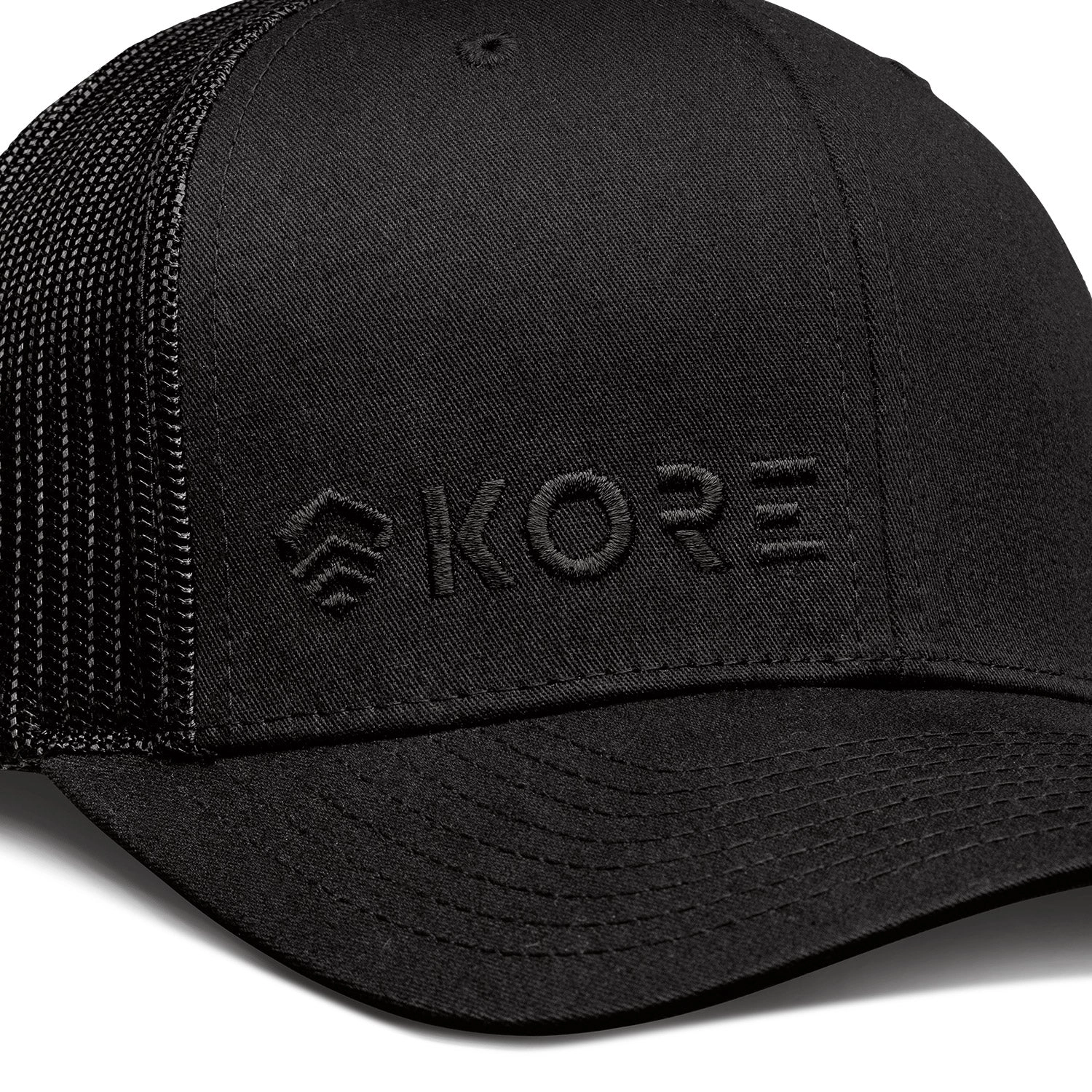 KORE TRUCKER HAT | BLACK ON BLACK