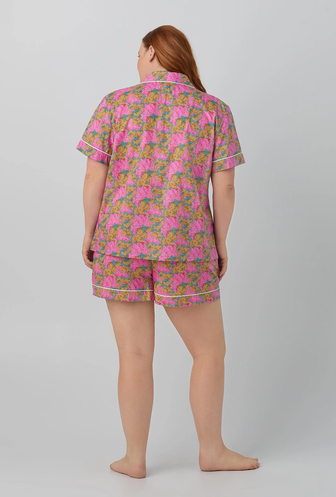 Laura's Reverie Short Sleeve Classic Woven Cotton Tana Lawn® Shorty PJ Set Made with Liberty Fabrics