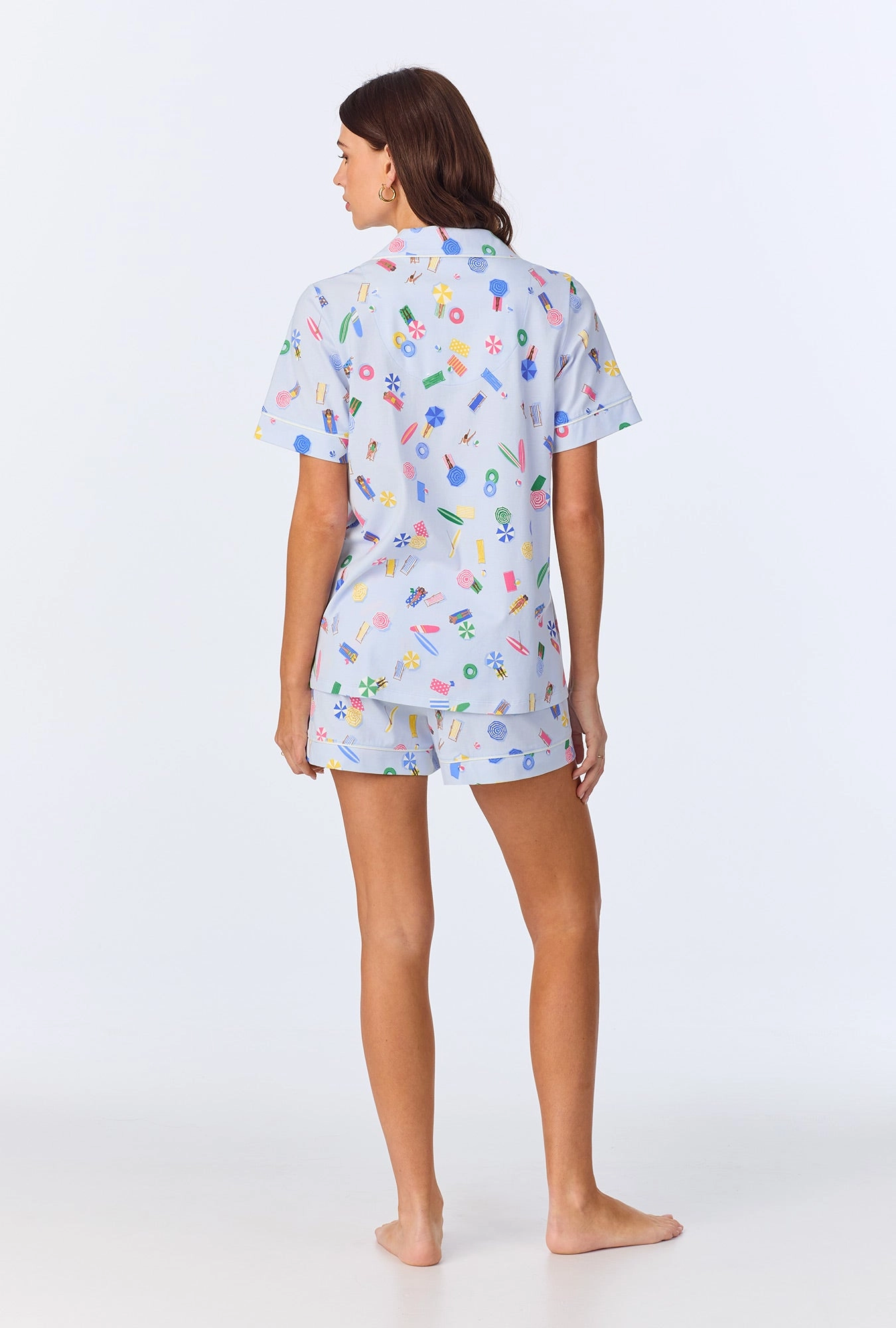Lifes A Beach Short Sleeve Classic Shorty Stretch Jersey PJ Set