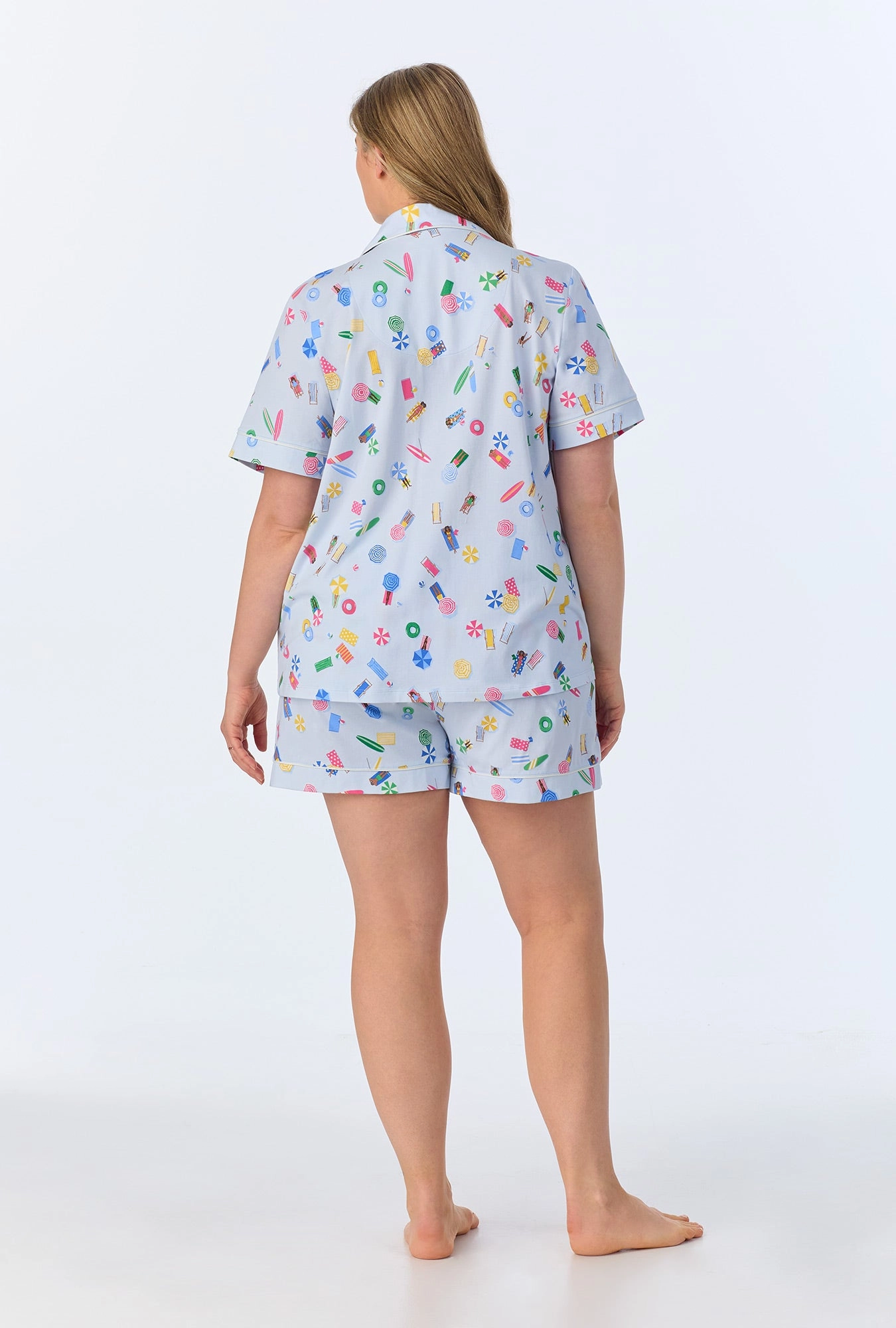 Lifes A Beach Short Sleeve Classic Shorty Stretch Jersey PJ Set