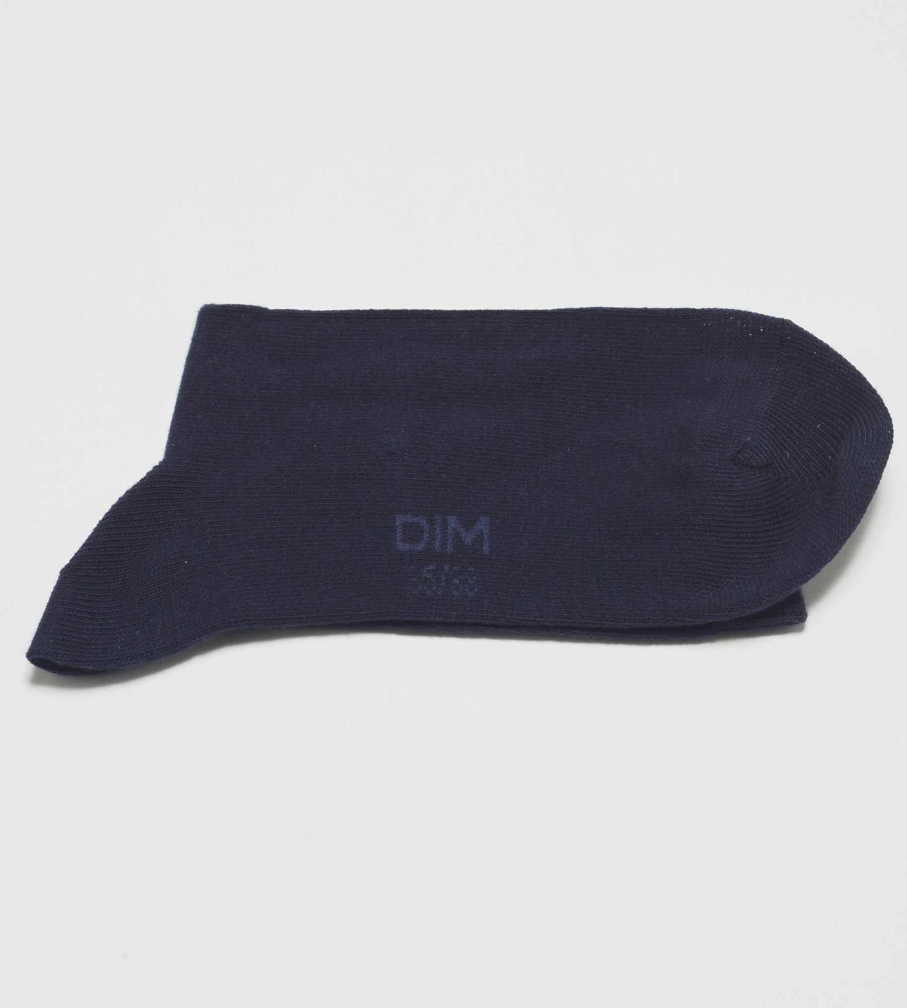 Lot de 3 paires de chaussettes femme Bleu Marine en coton Dim